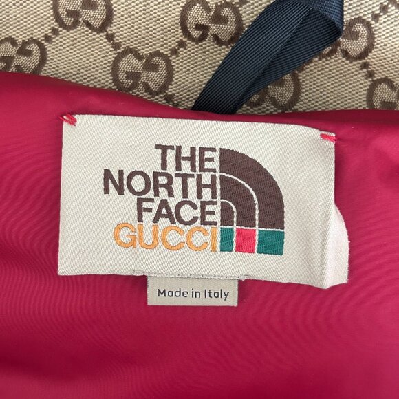 Gucci The North Face Beige GG Monogram Puffer Jacket - Picture 3 of 9